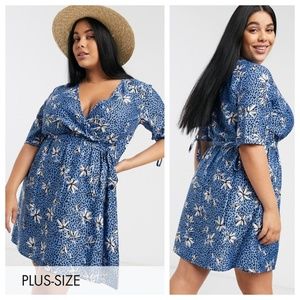 ASOS Influence Wrap Front Mini Dress
